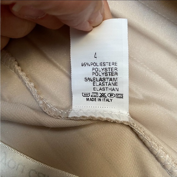 Vita Grace Pleated Velvet Palazzo Pants Beige Champagne NWT Made in Italy 4 - Picture 9 of 9